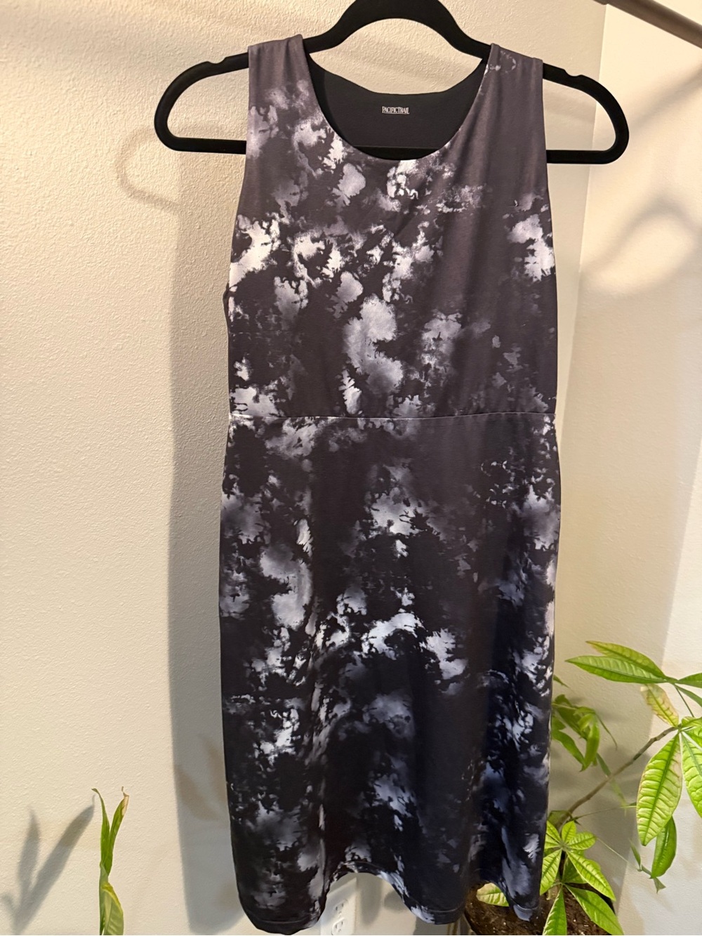 Pacific Trail Black & Gray Tie Dye Sleeveless Dress